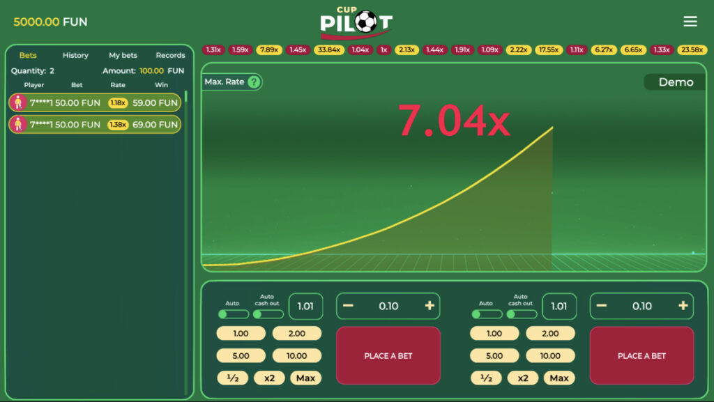 Pilot Cup Gamzix Crash Game