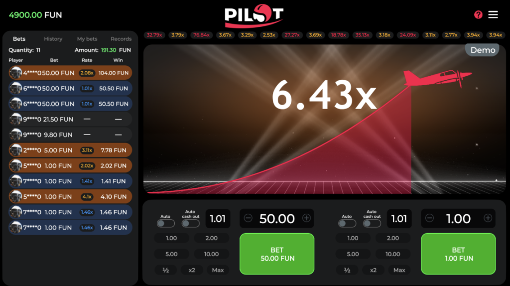 Gamzix Pilot Crash Game