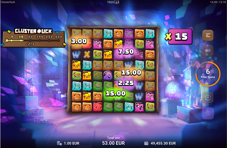 Play Cluster*uck now and hit the chaos for up to 25,000x your bet