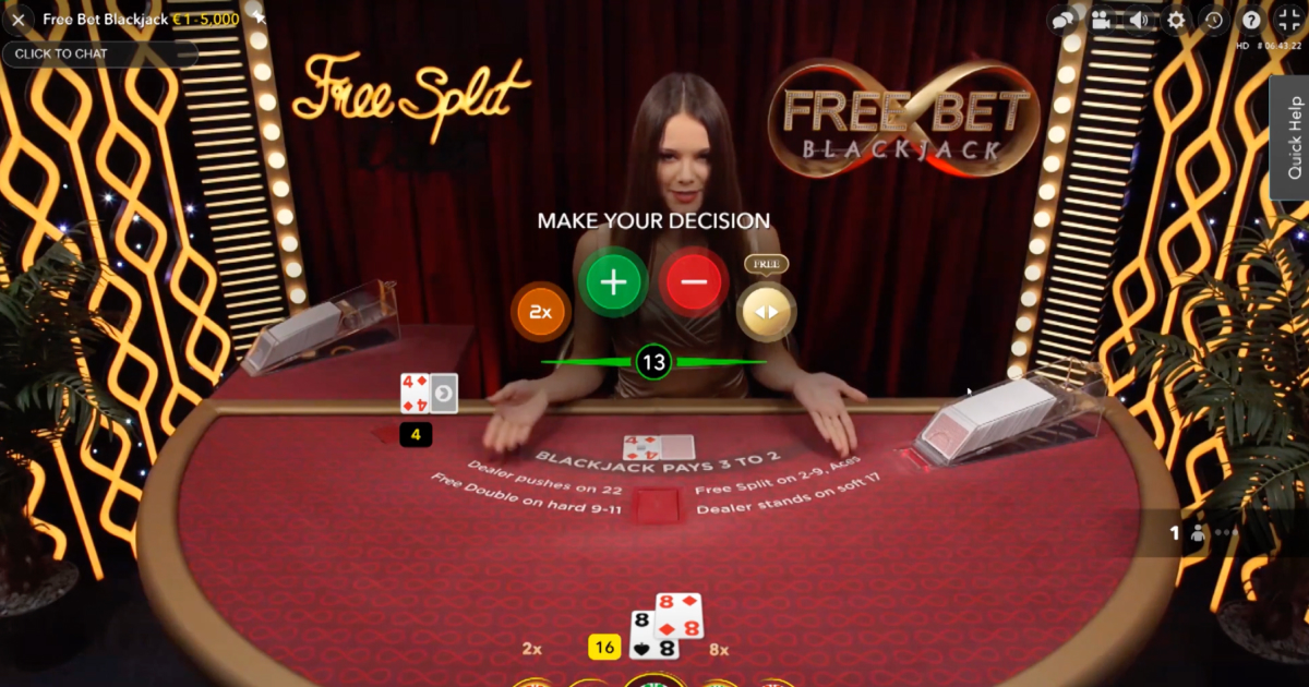Free bet blackjack Evolution